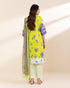Unstitched Women's Yellow Lawn 3 Piece Suit